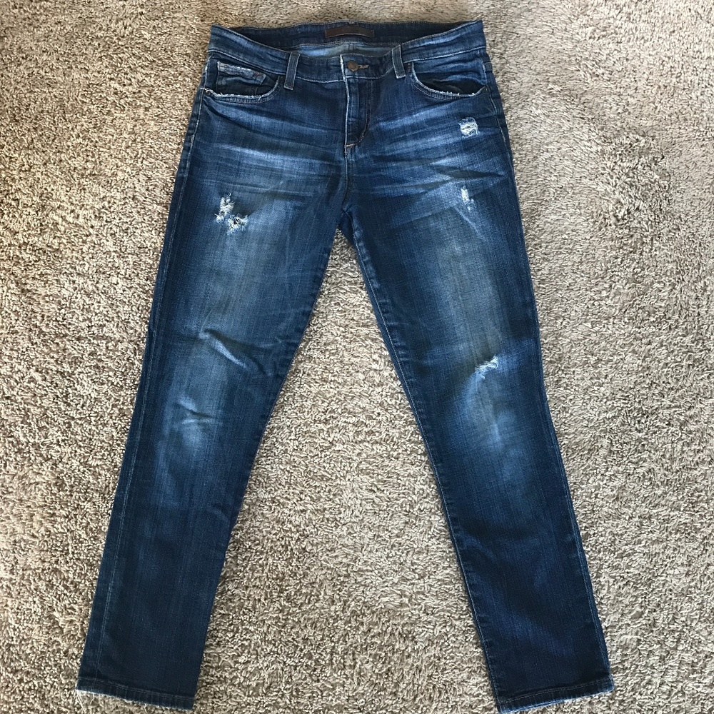Joe's Jeans Distressed Easy Crop Boyfriend Jeans